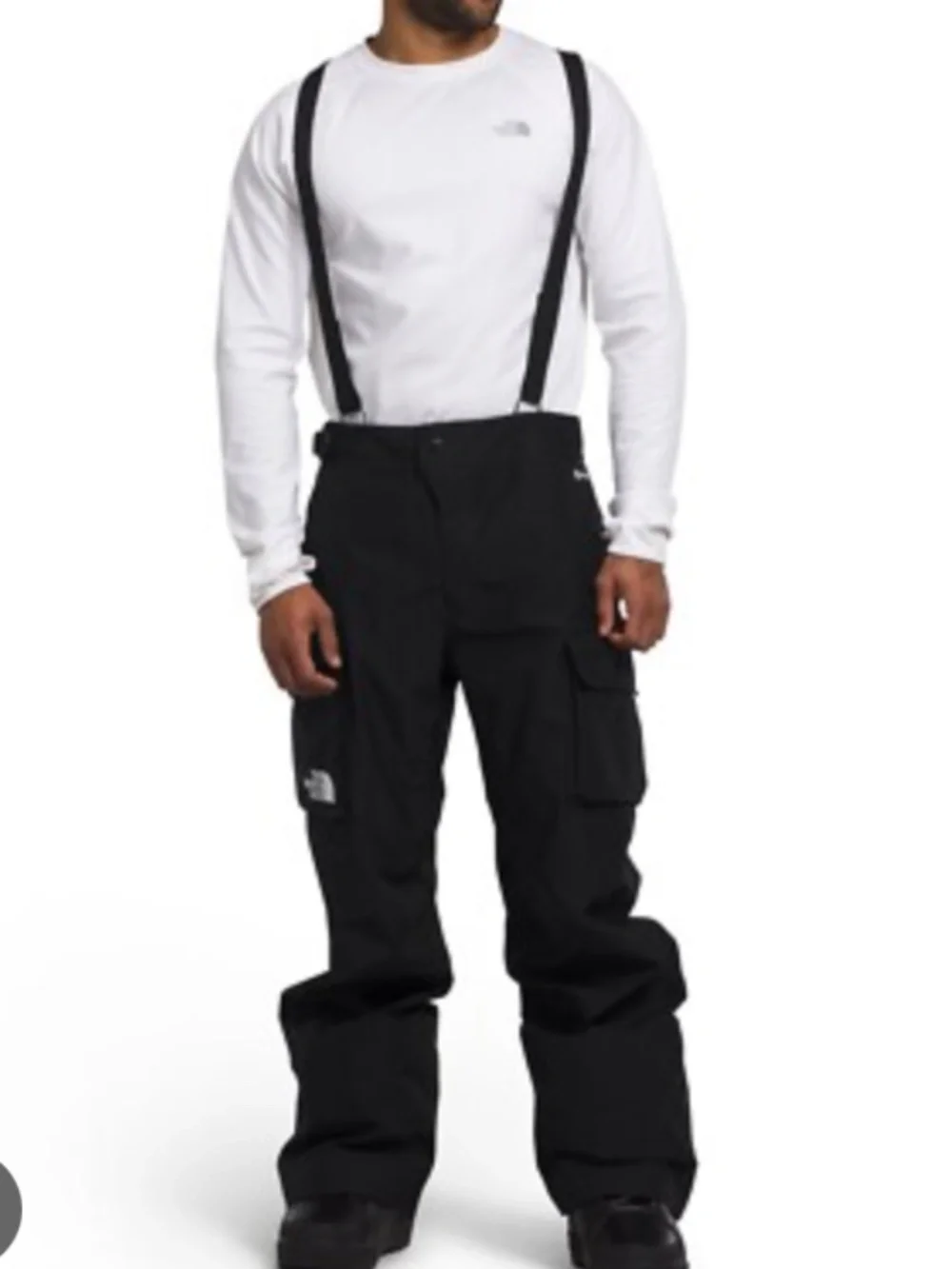 The North Face mens large black ski bibs sidecut gore-tex black suspenders